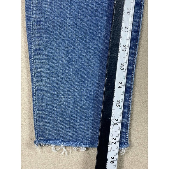 Gap 1960 Womens‎ 26 Skinny Jeans Stretch Mid Rise Distressed Athletic Fit Blue - Picture 7 of 10
